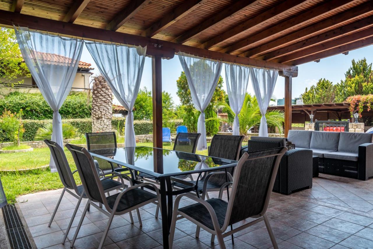 Blue Thea Luxury Villa In Afitos المظهر الخارجي الصورة